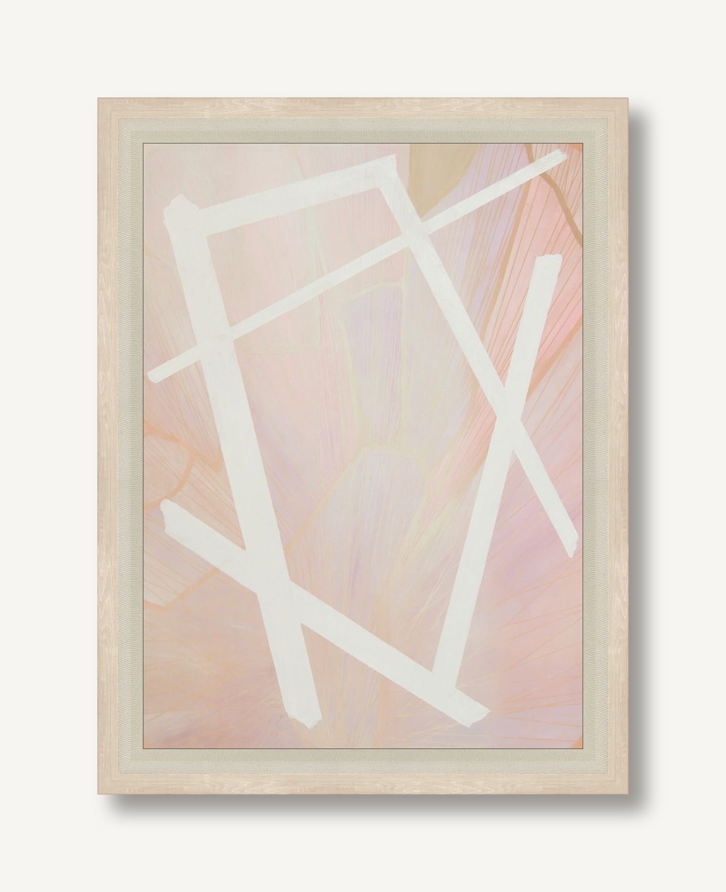 Pink Tectonics 1 framed