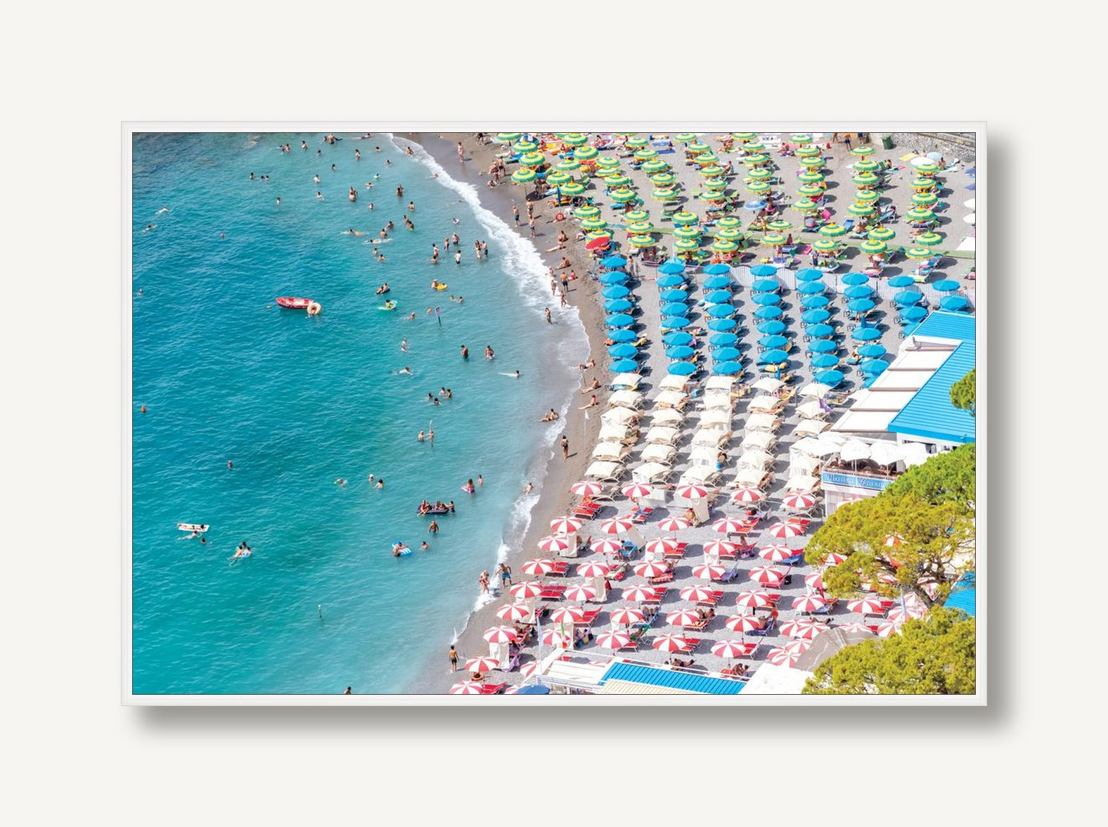 Amalfi Coast Umbrellas 2 framed