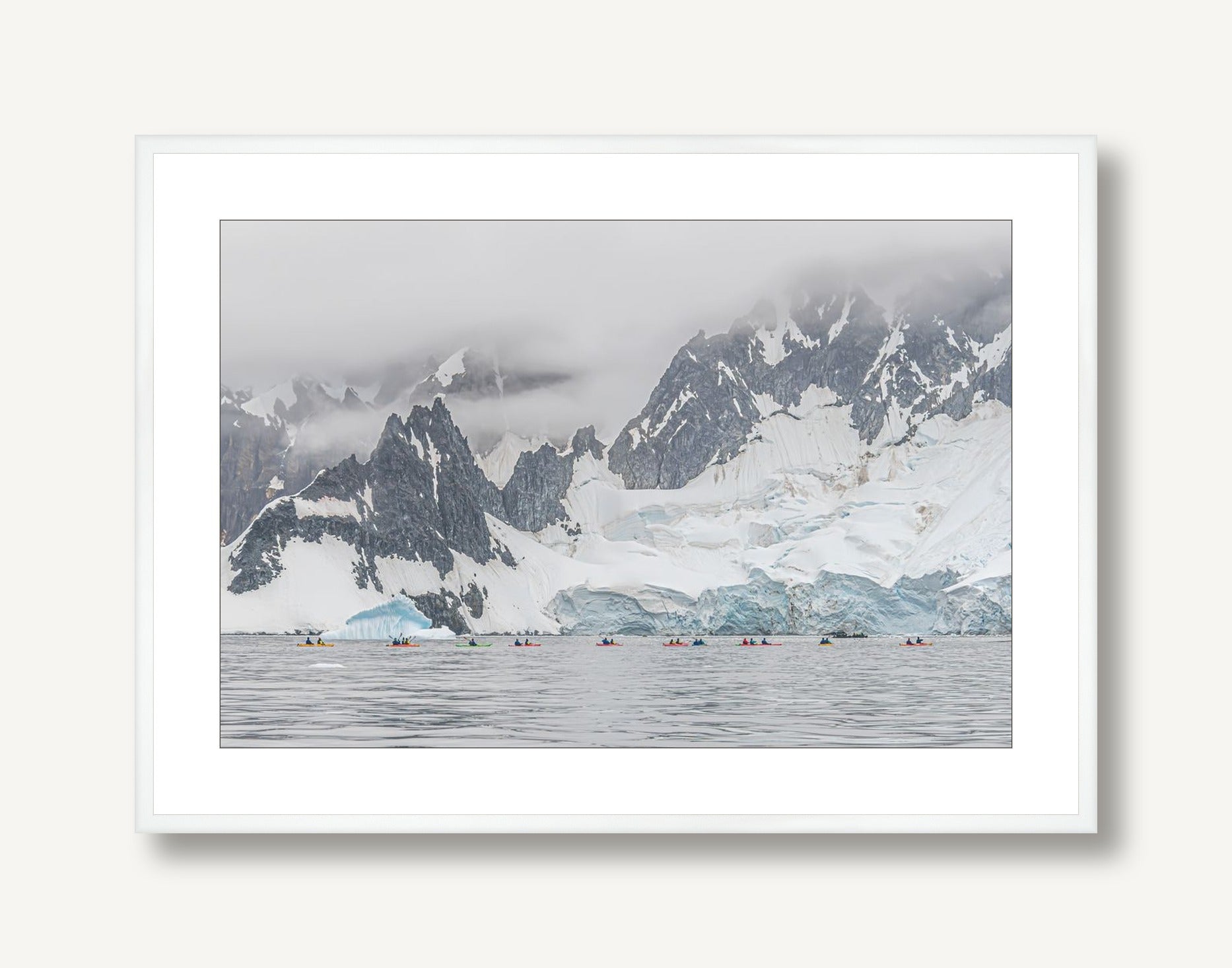 Antarctica Kayakers 2 framed