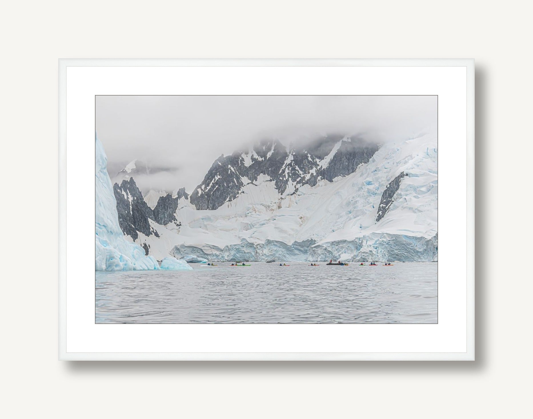 Antarctica Kayakers 3 framed