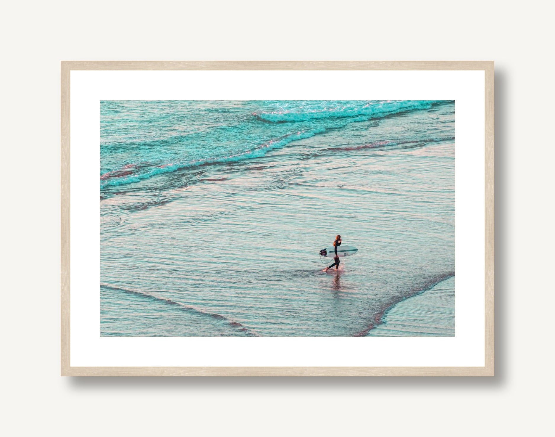 Blue Water Surfer 1 framed