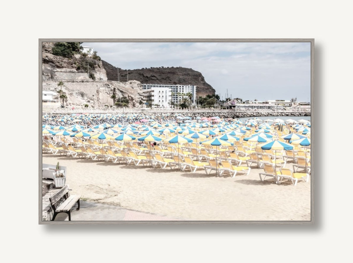 Gran Canaria Beach Umbrellas 1 framed
