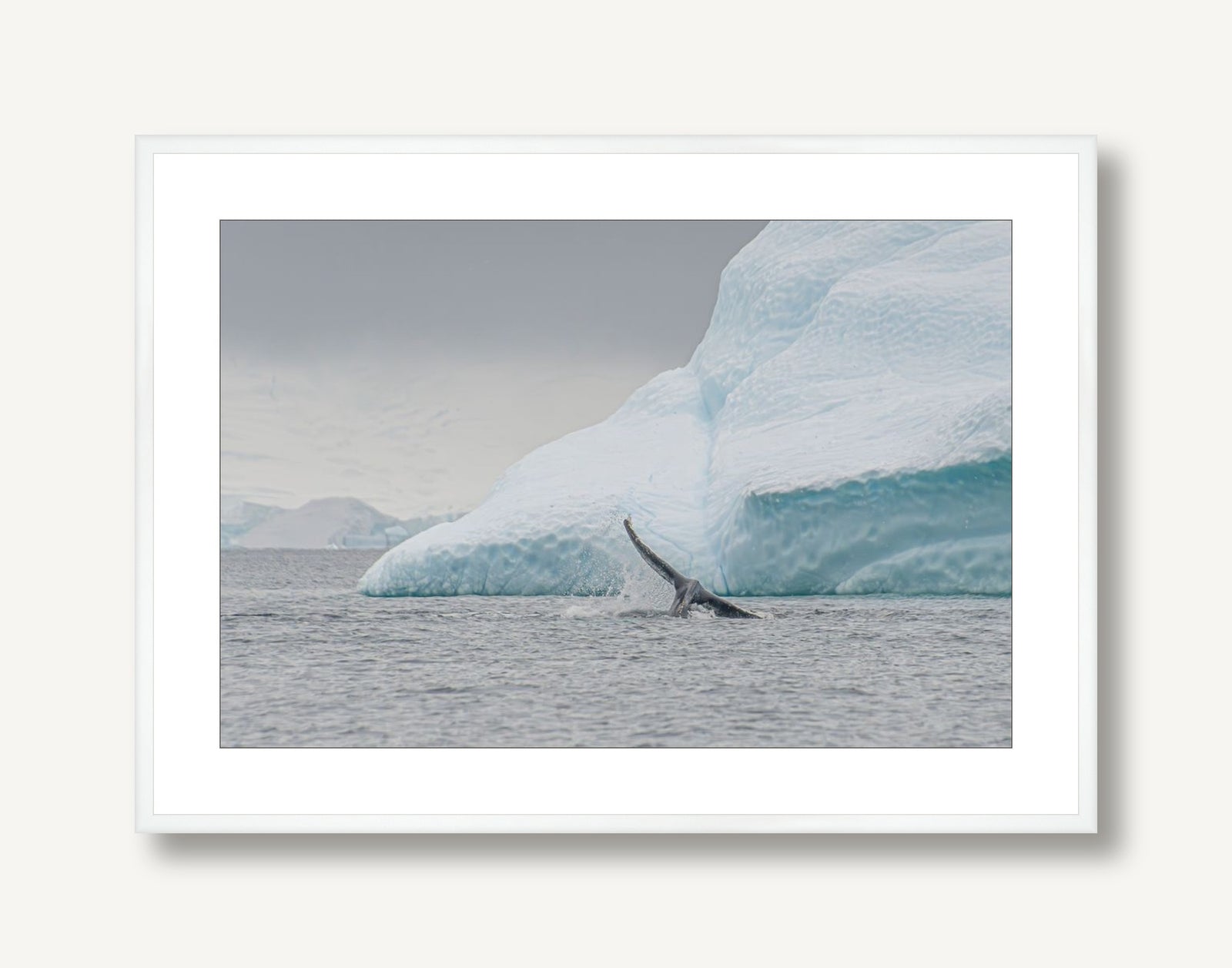 Glacier and Whale 1 framed