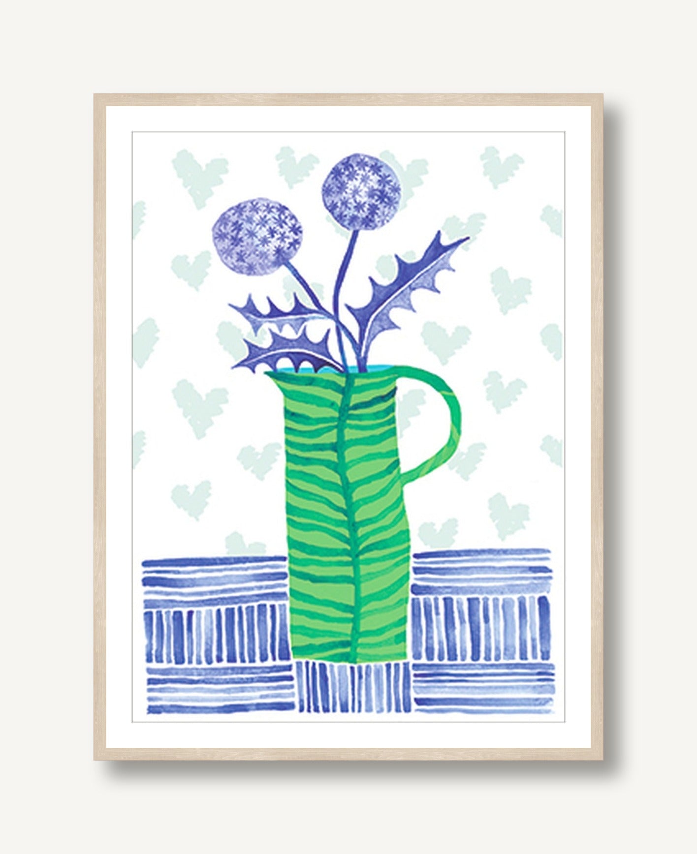 Heart & Dandelions 1 framed