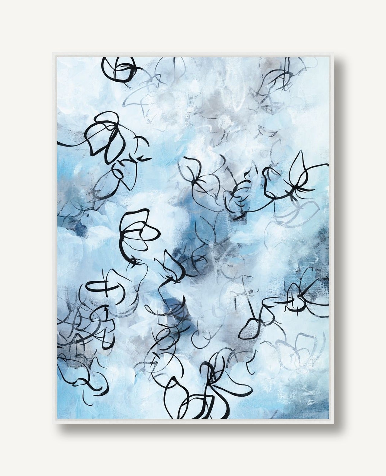 Verse in Blue 1 framed
