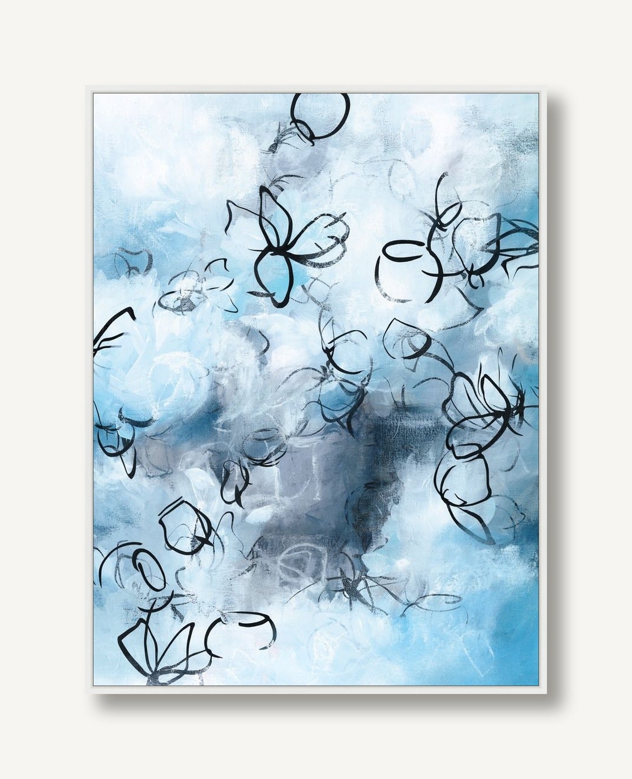 Verse in Blue 2 framed