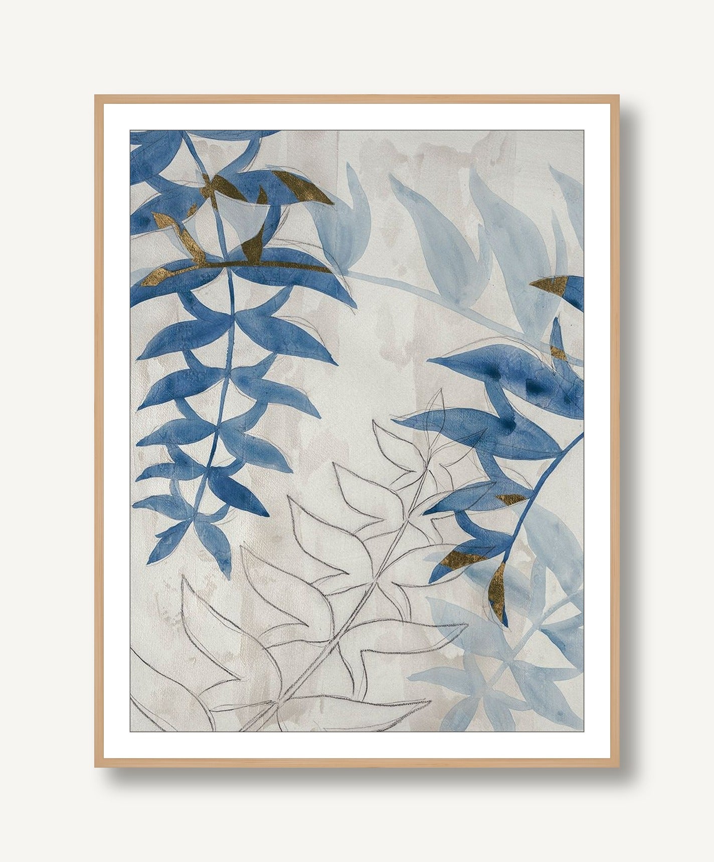 Ecru Palms 1 framed