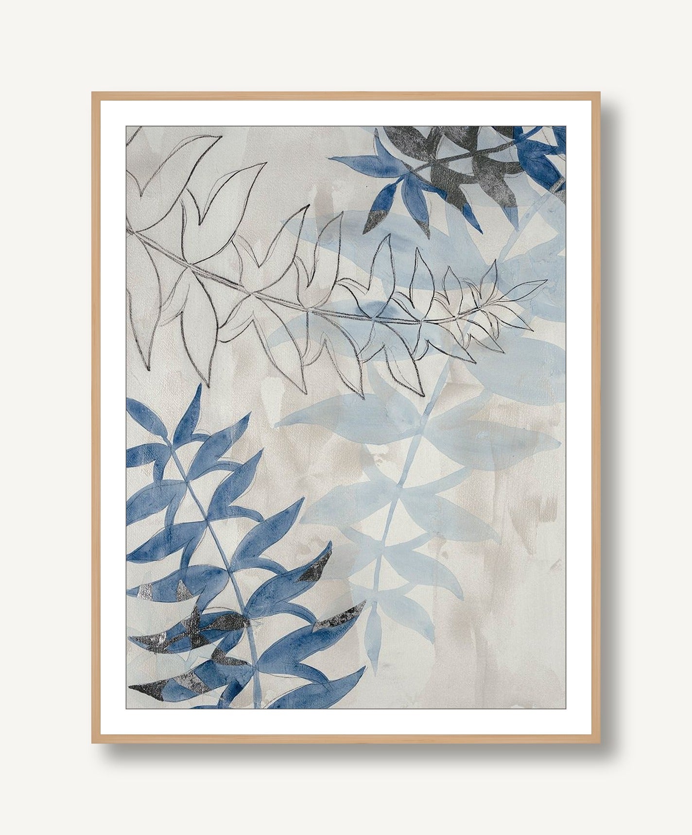 Ecru Palms 3 framed
