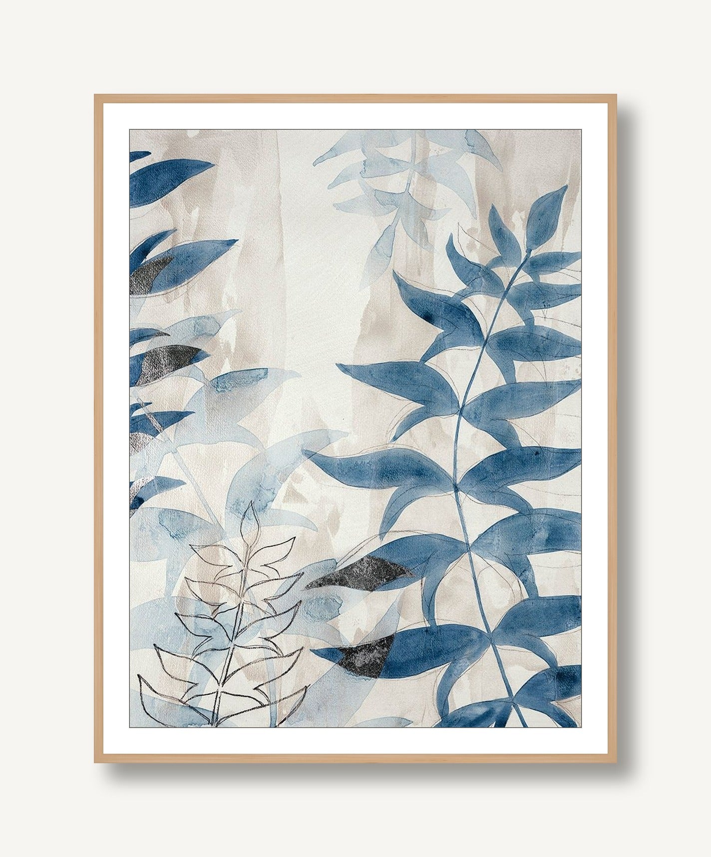 Ecru Palms 4 framed