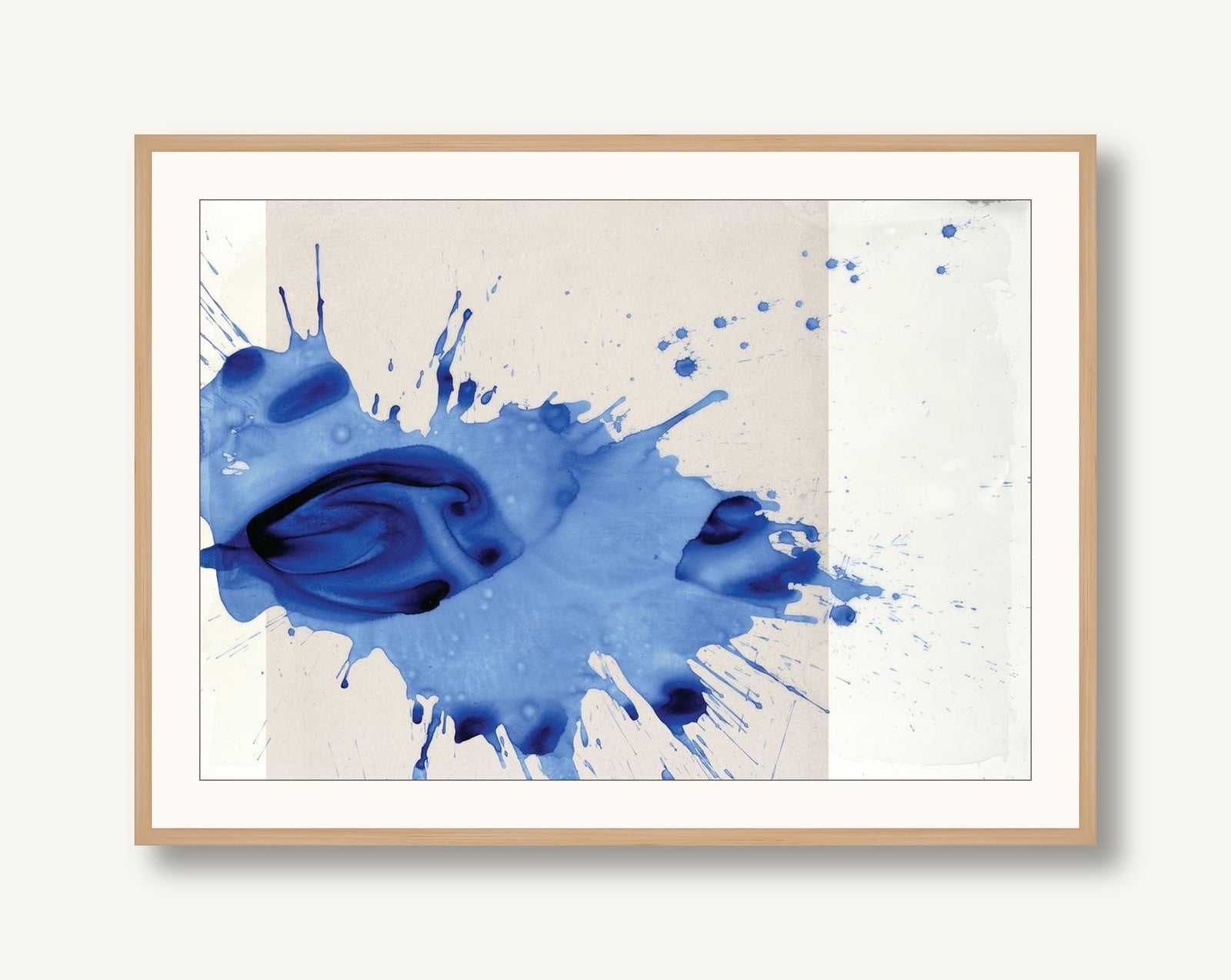 Electric Blue Spatter 2 framed