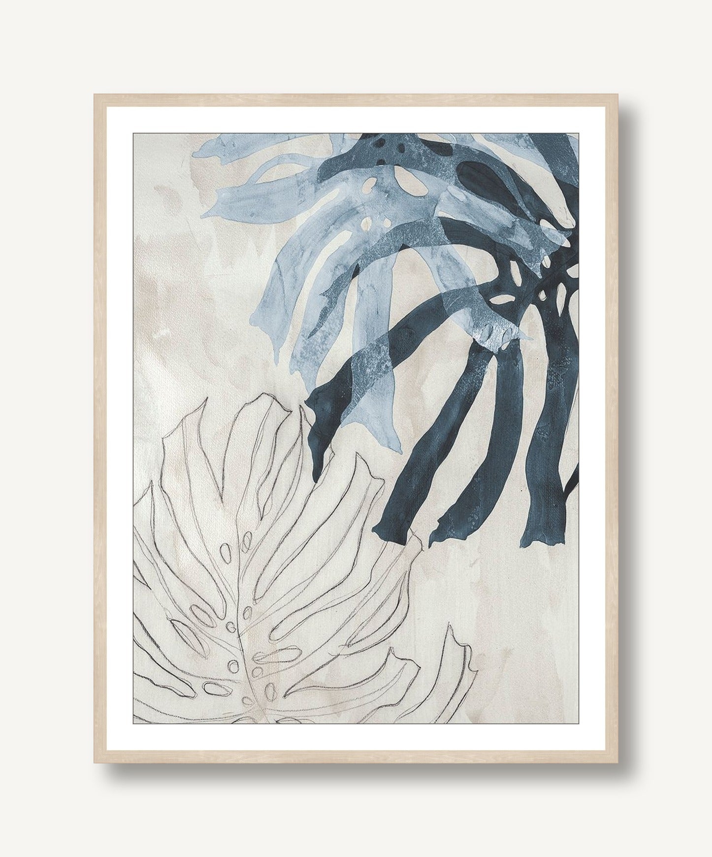 Ivory Palms 1 framed