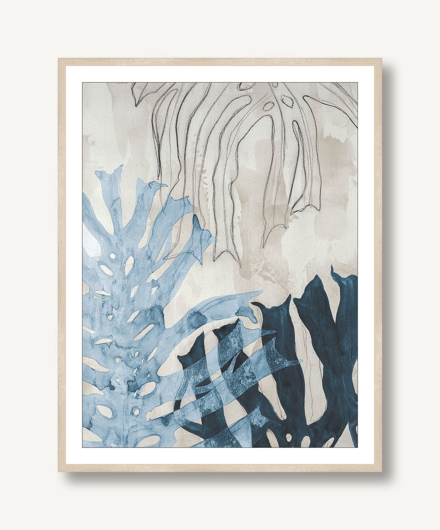 Ivory Palms 2 framed