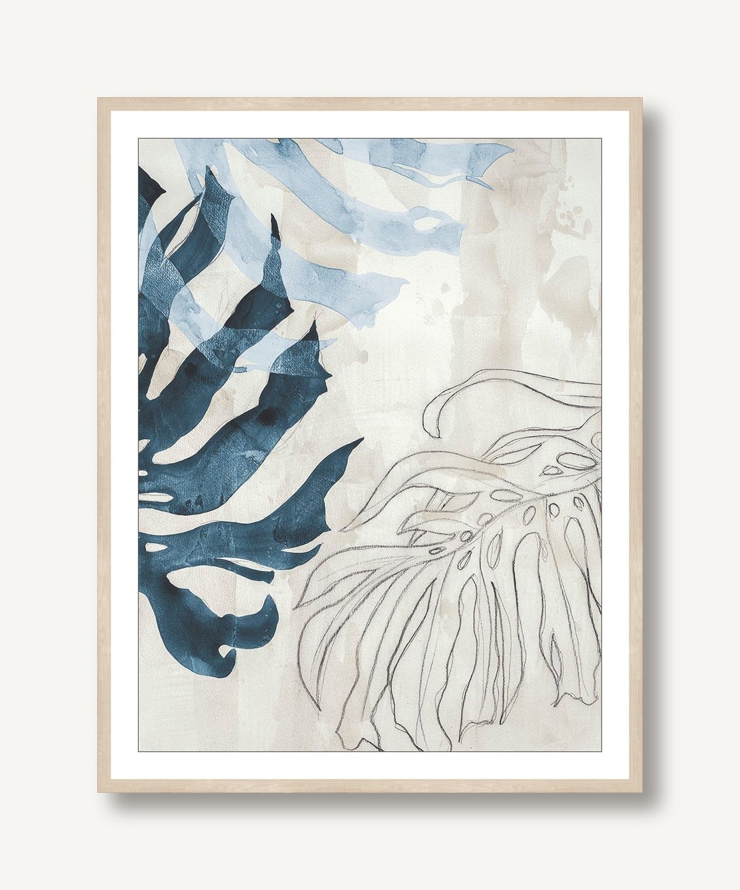 Ivory Palms 3 framed