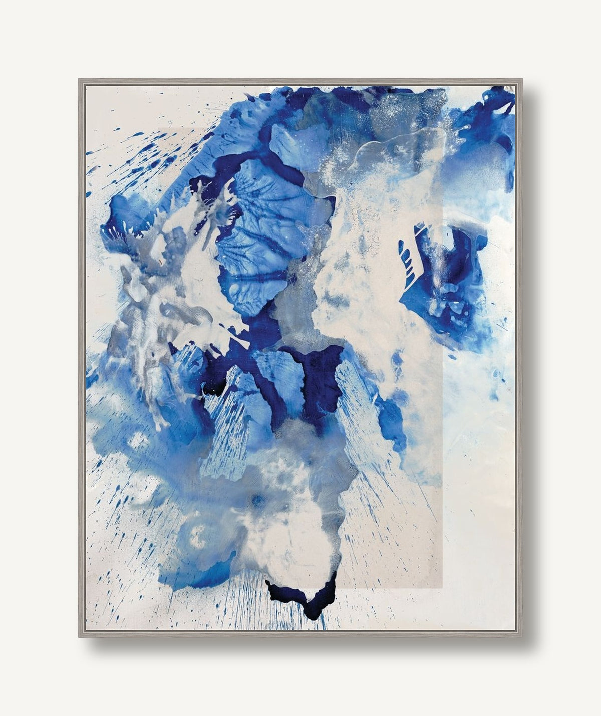 Ink in Colbalt 1 framed