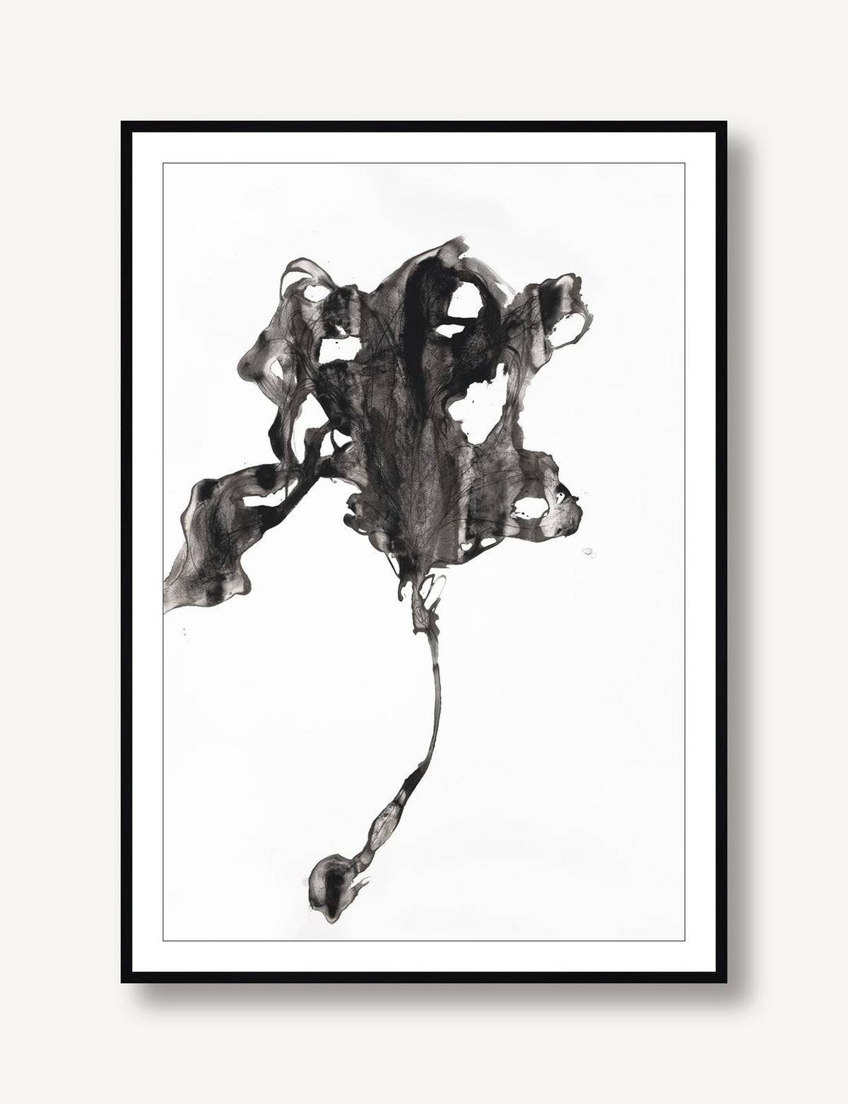 Inky Blooms 2 framed
