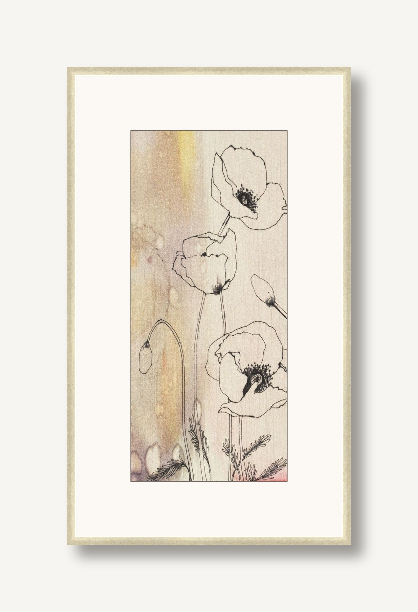 Poppy Blooms 1 framed
