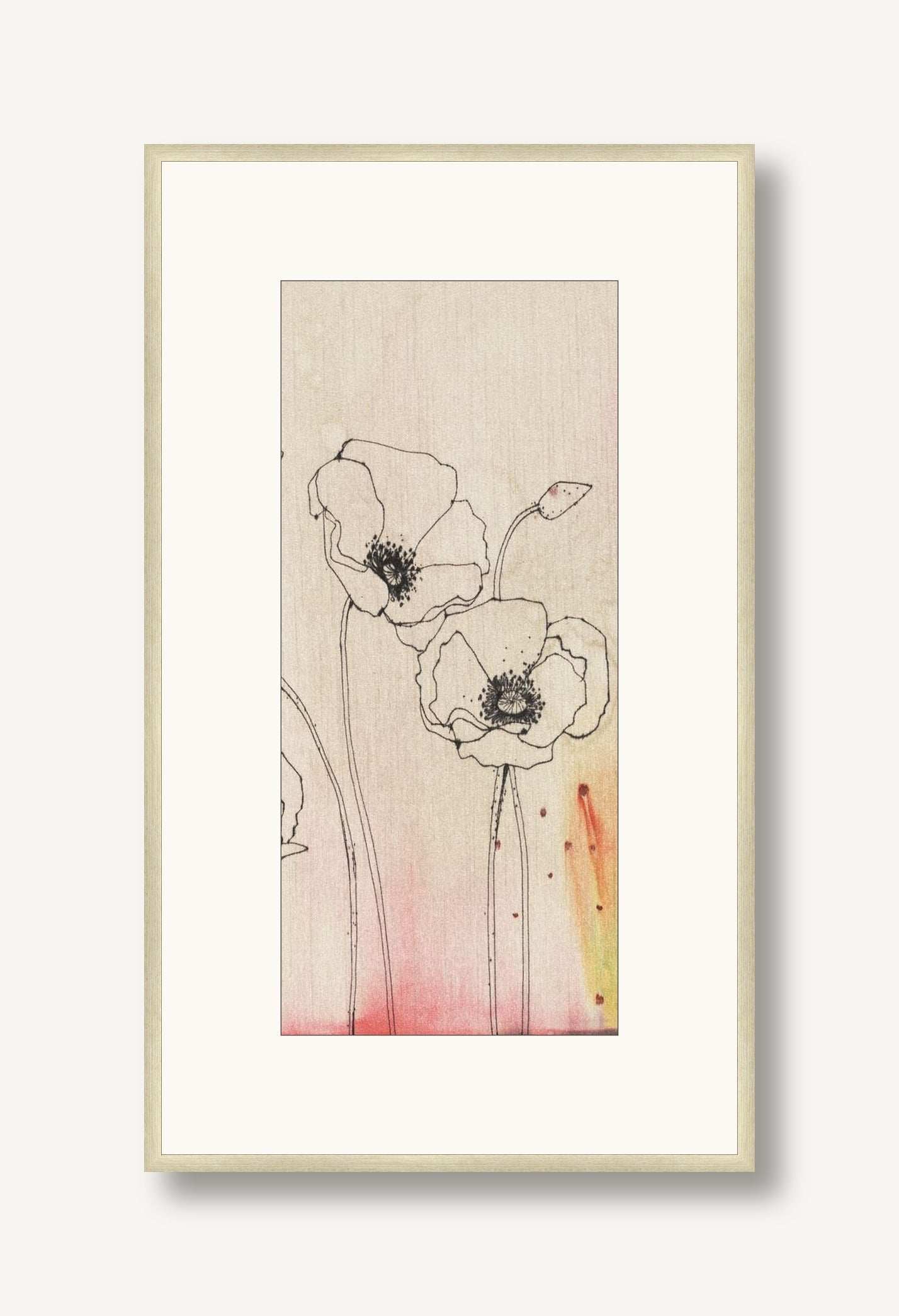 Poppy Blooms 2 framed