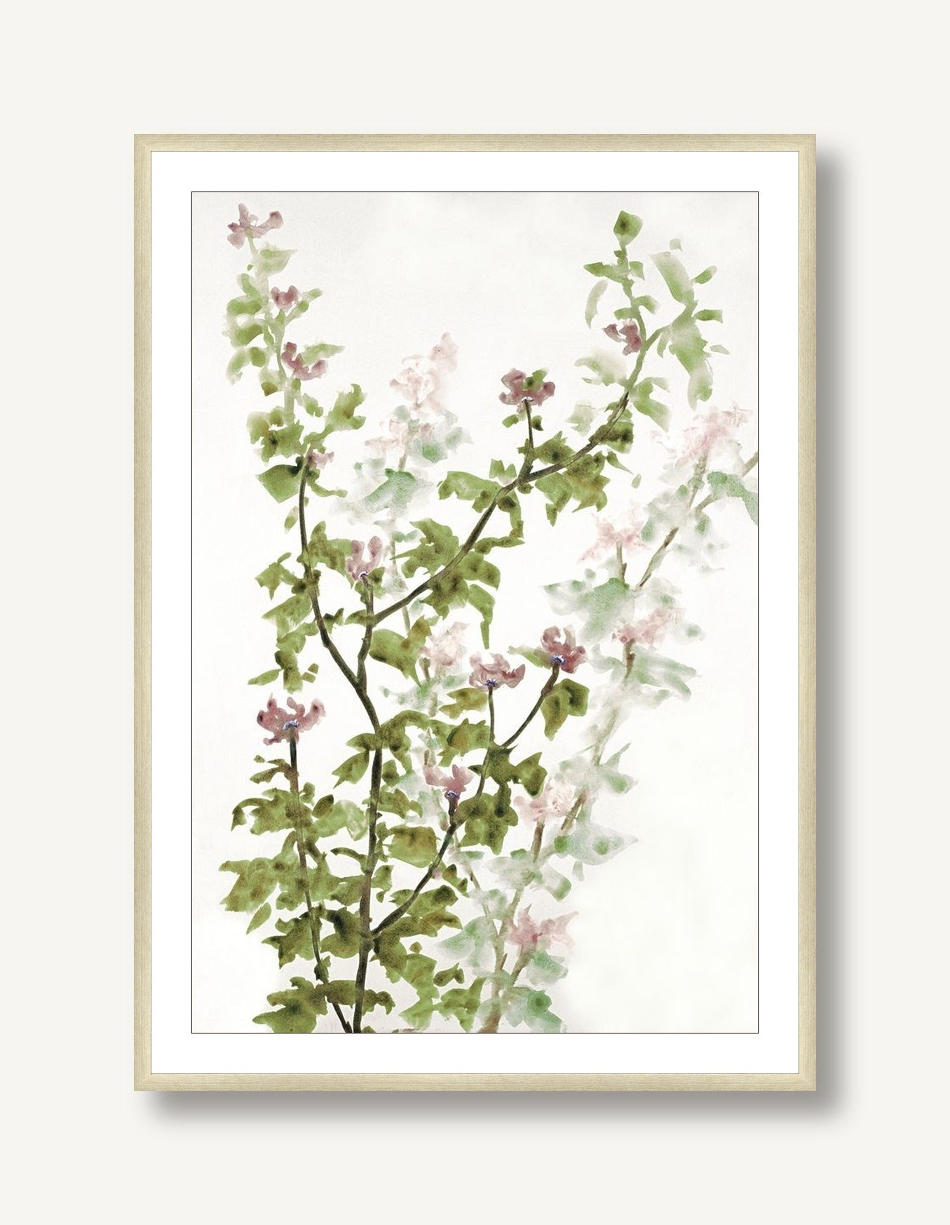 Pink Branch Blooms 1 framed