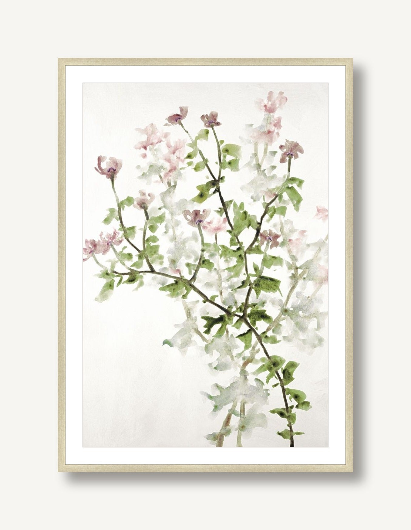 Pink Branch Blooms 2 framed