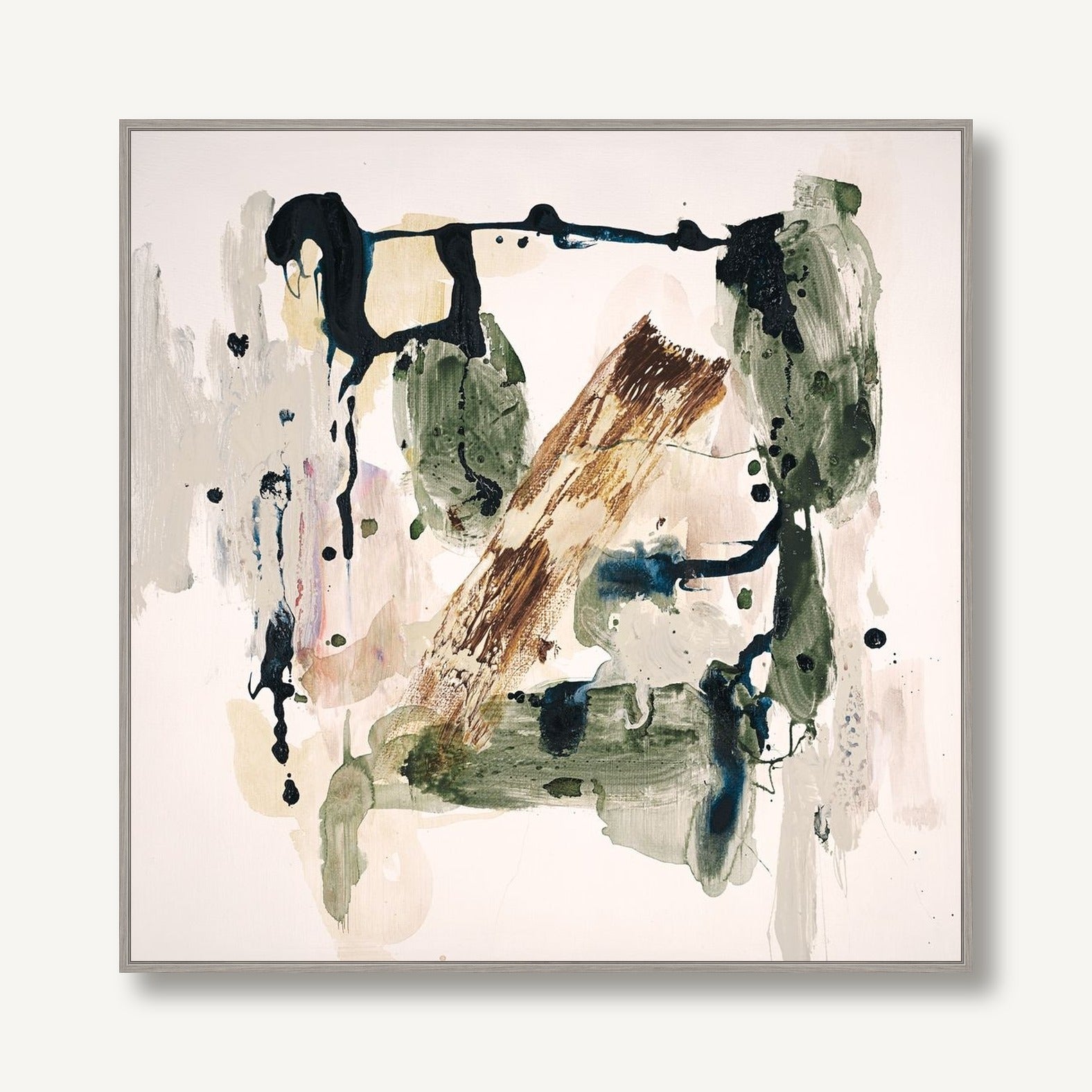 Sage Ink Wash 1 framed