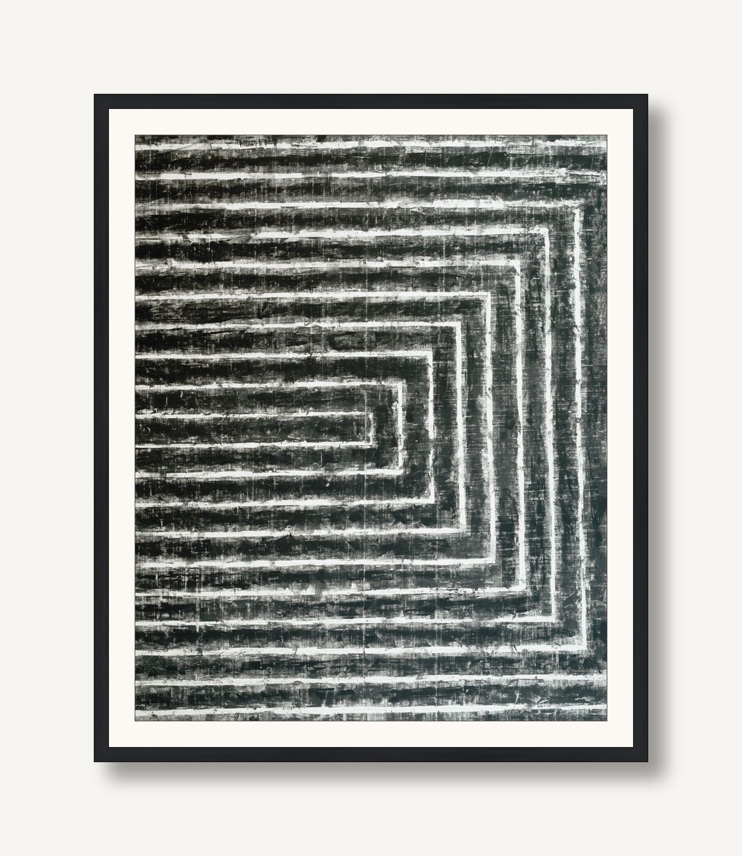 Linear Paths to the Past 1 framed