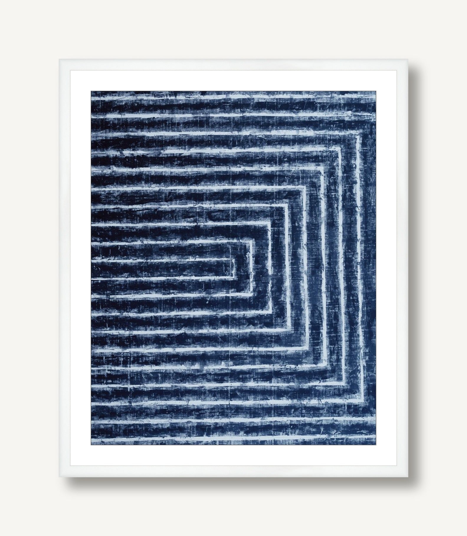 Linear Paths to the Past Blue 2 framed