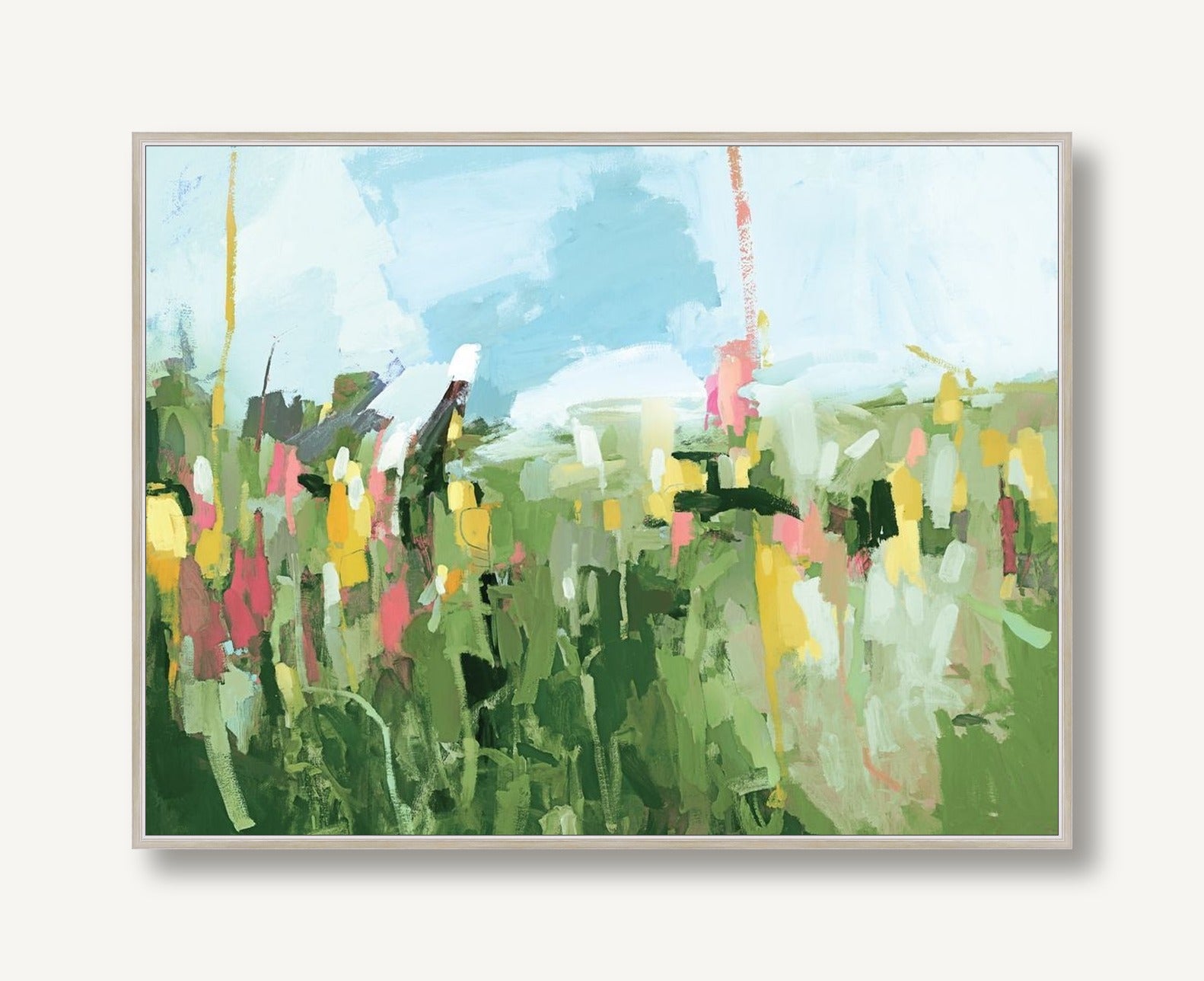 Pastel Meadow 1 framed