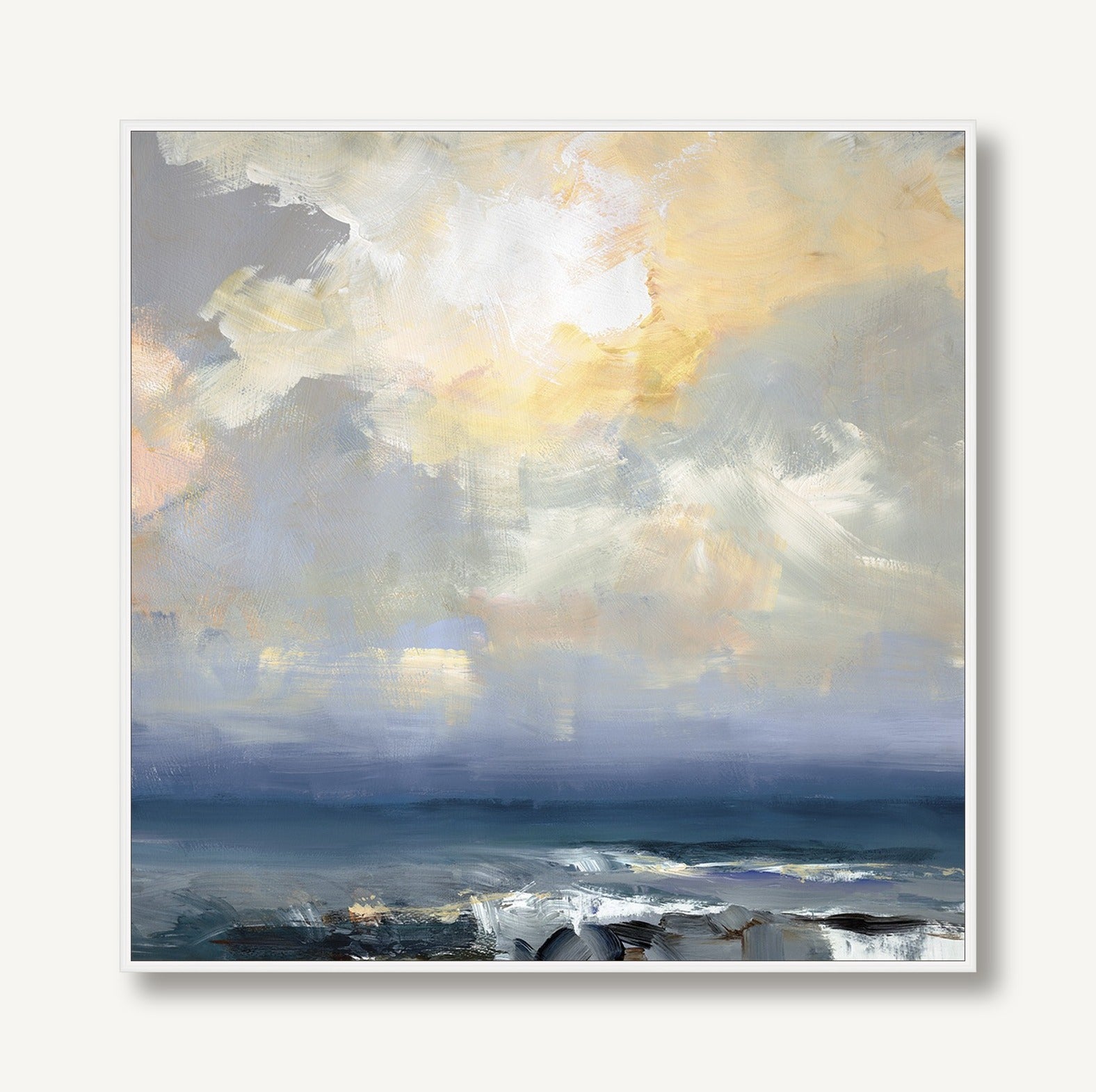 Dreamscape Blue 1 framed