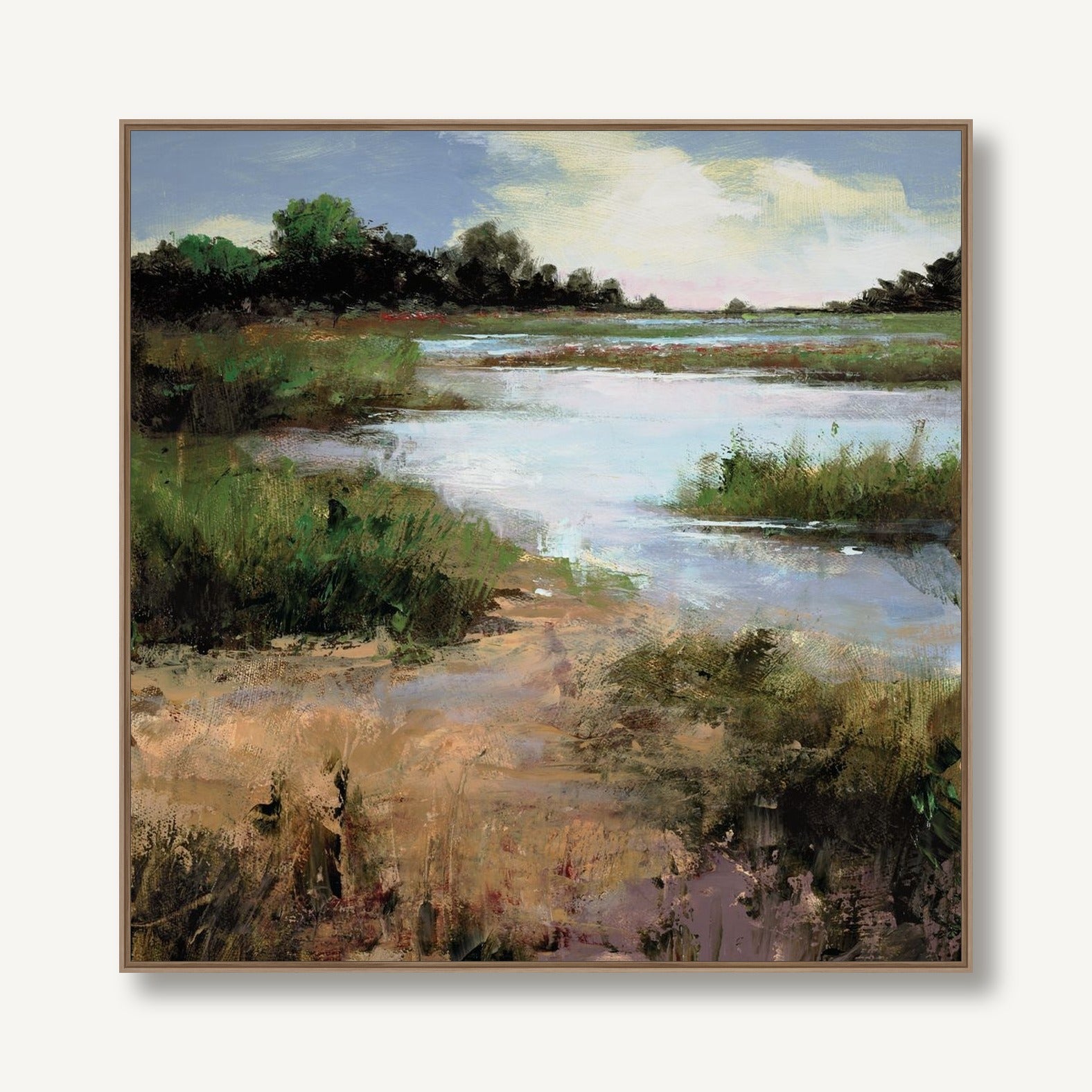 Meandering Mornings 1 framed