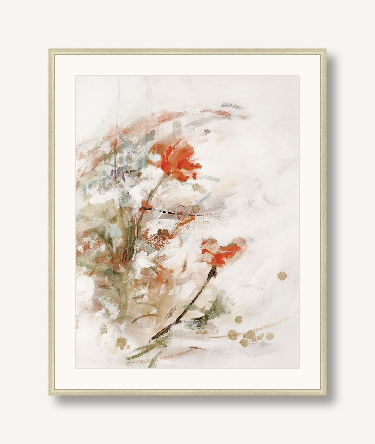 Painted Abutilon 1 framed