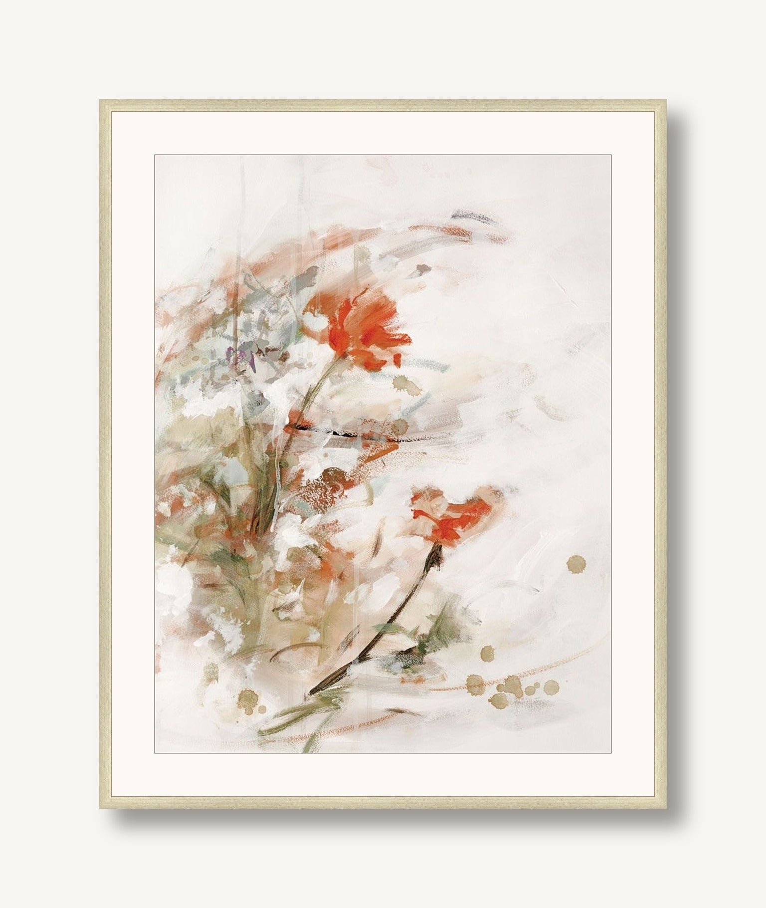 Painted Abutilon 1 framed