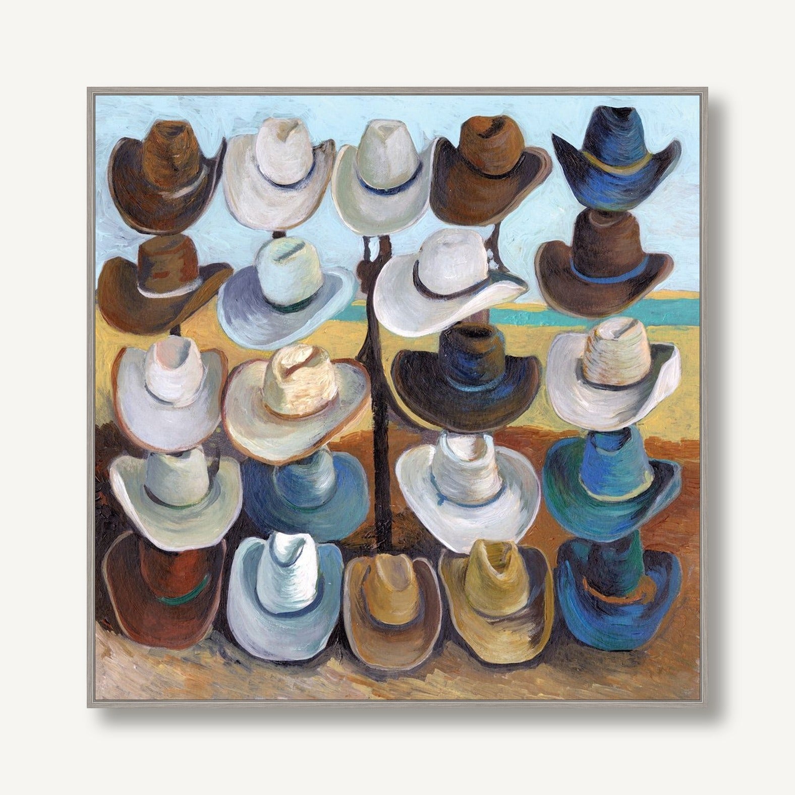Cowboy, Temporarily Absent 1 framed