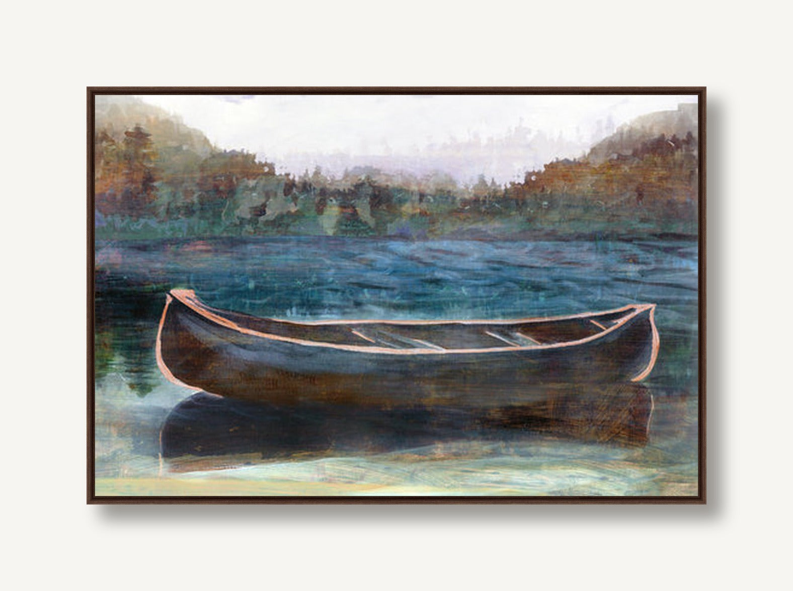 Canoe on the Water 1 framed