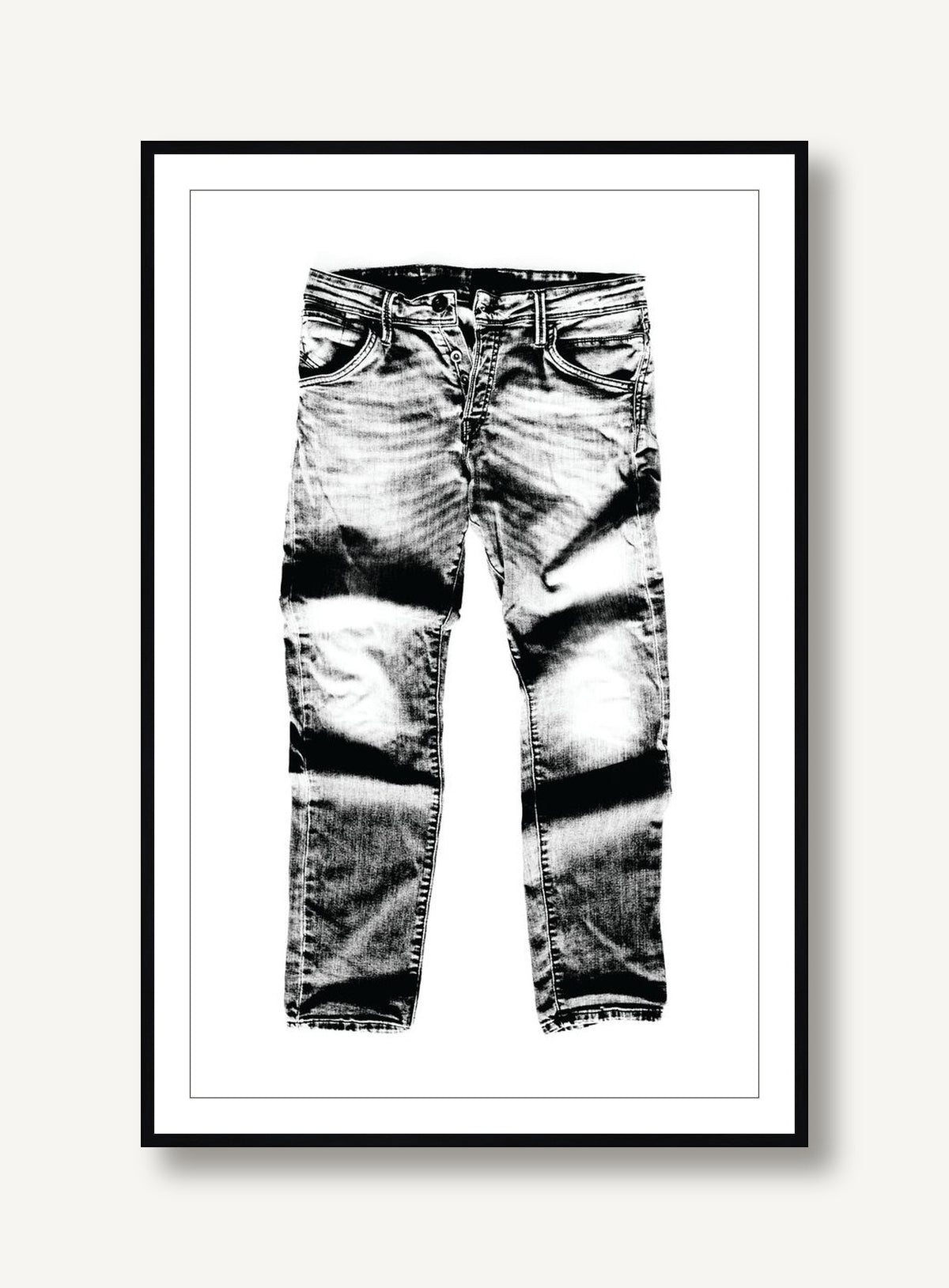 Live in Jeans 1 framed
