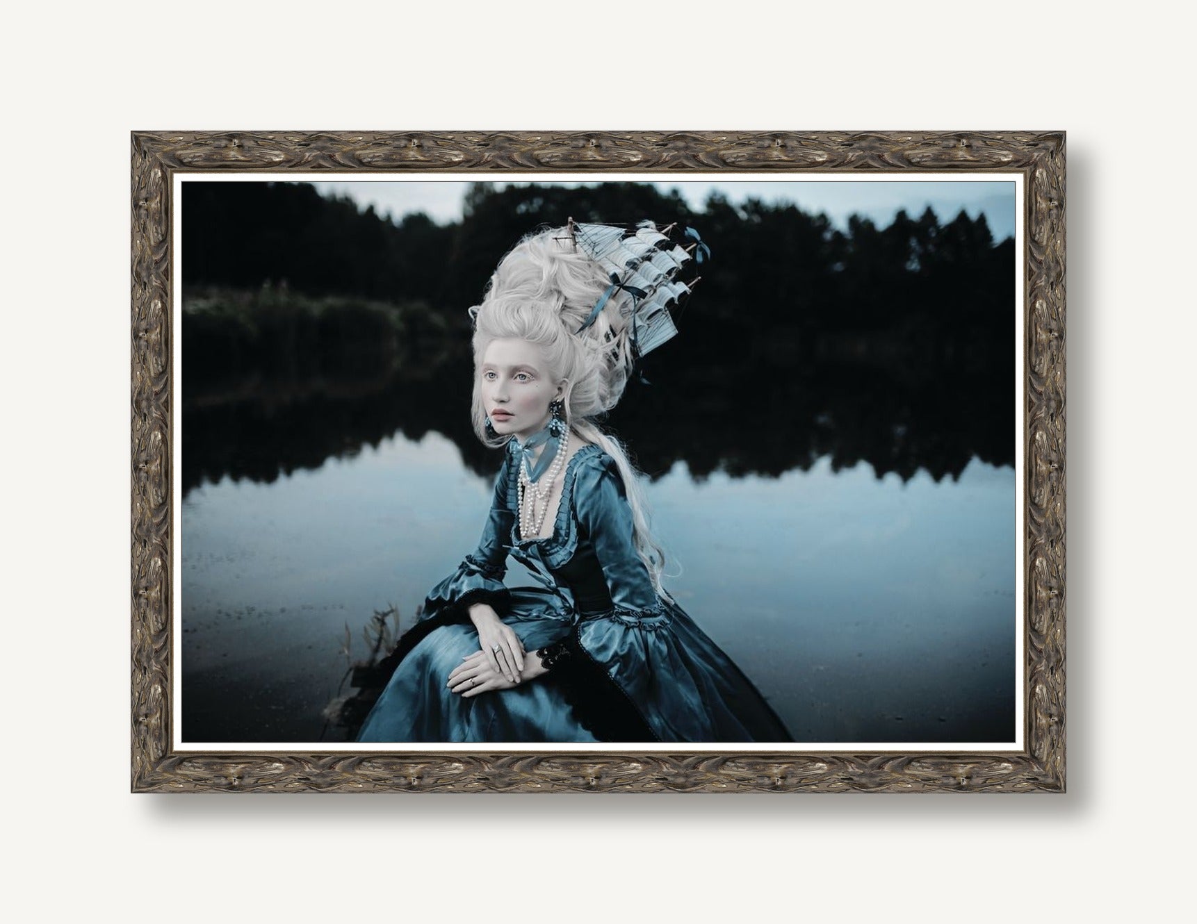 Lady Blue 1 framed
