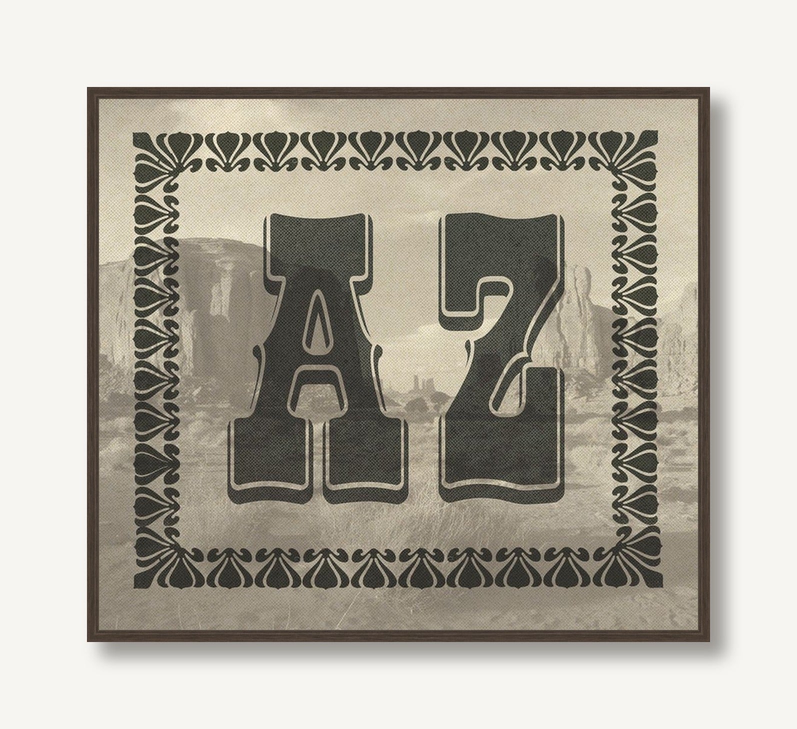 Old West Alphabet 1 framed