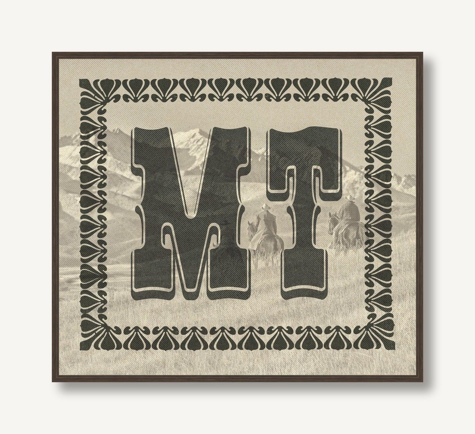 Old West Alphabet 3 framed