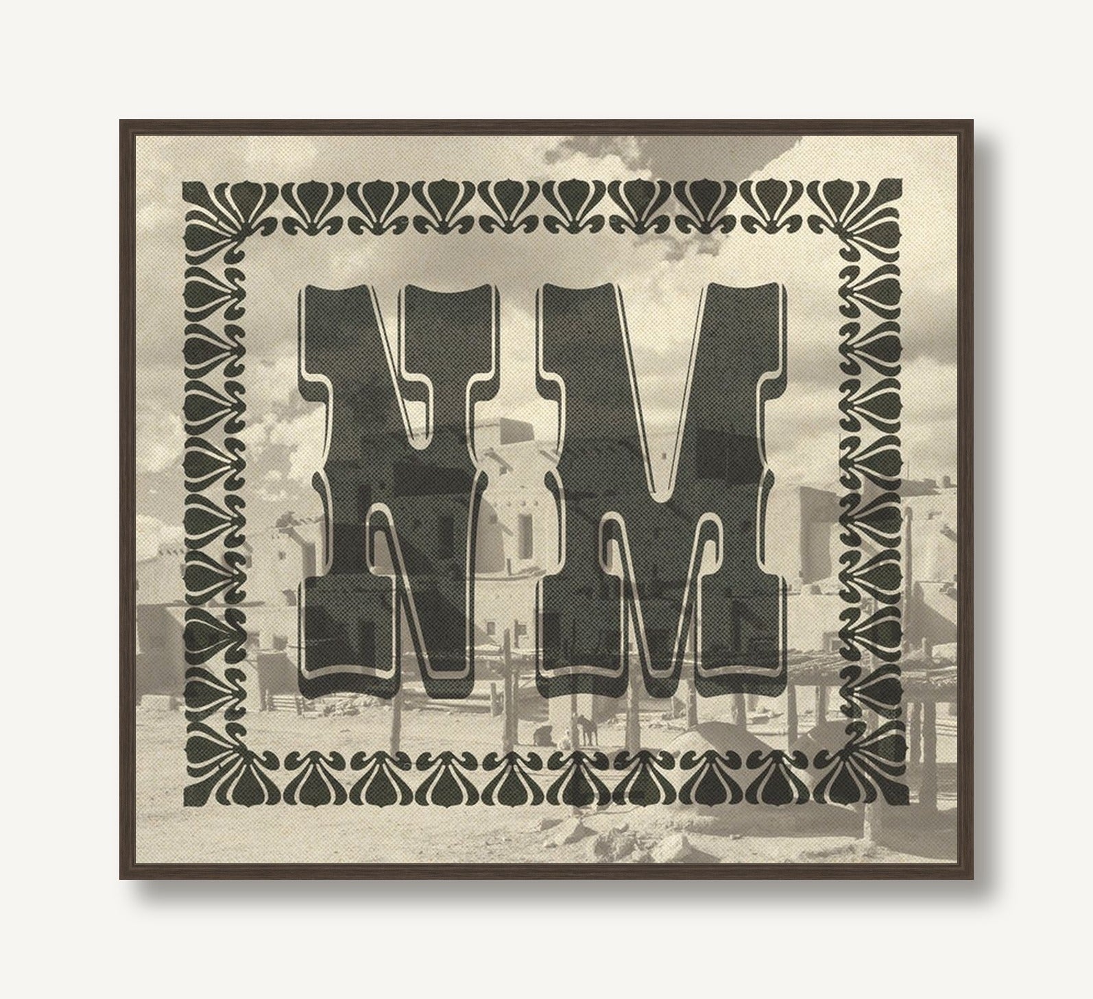 Old West Alphabet 4 framed