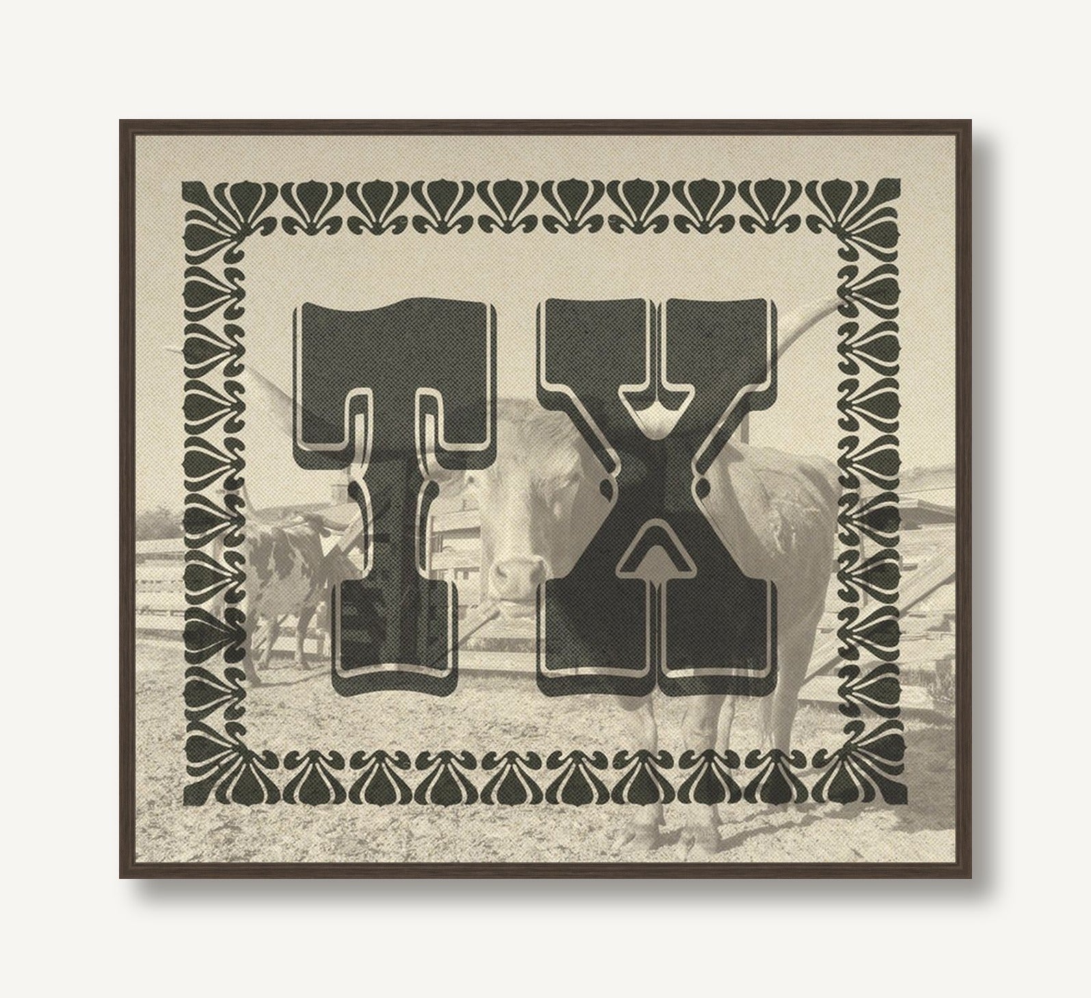 Old West Alphabet 5 framed