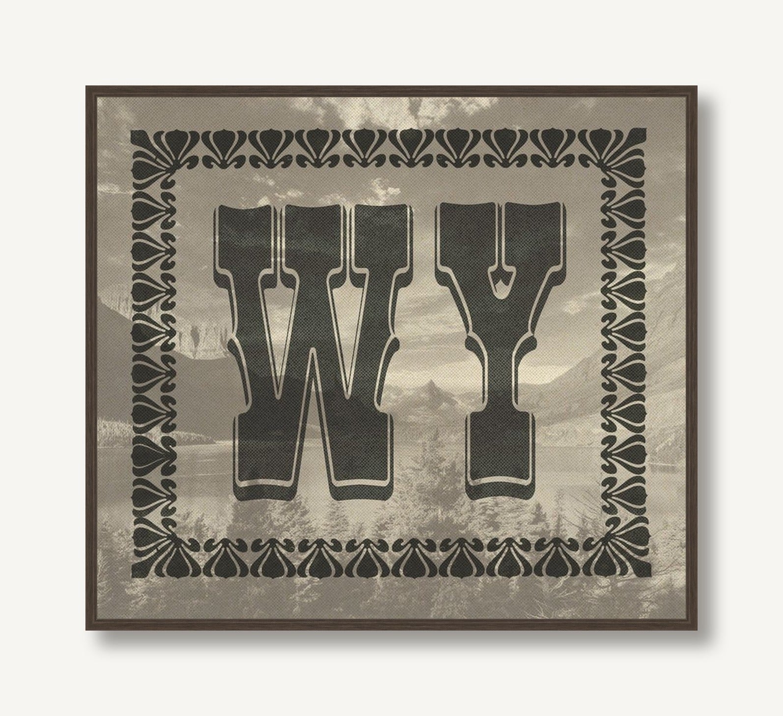 Old West Alphabet 6 framed