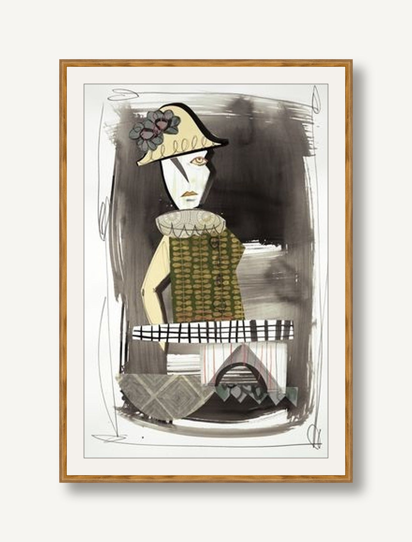 Romantic Figures 3 framed
