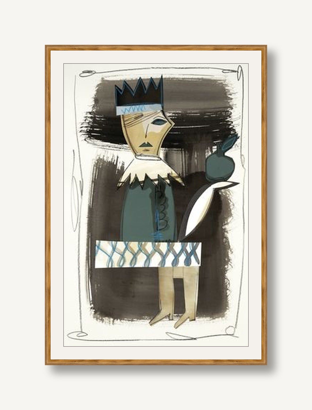 Romantic Figures 6 framed