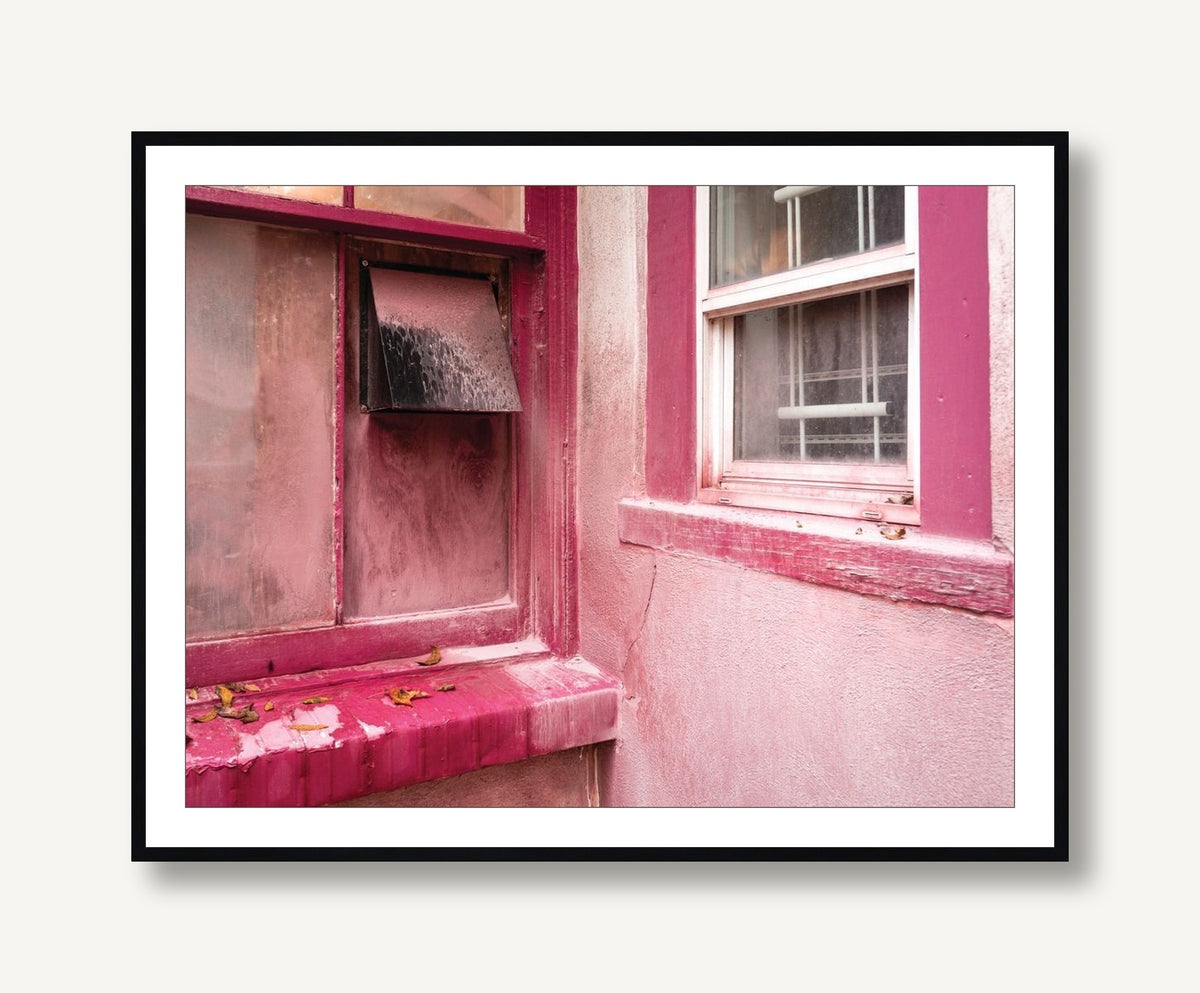 Structure in Pink 1 framed