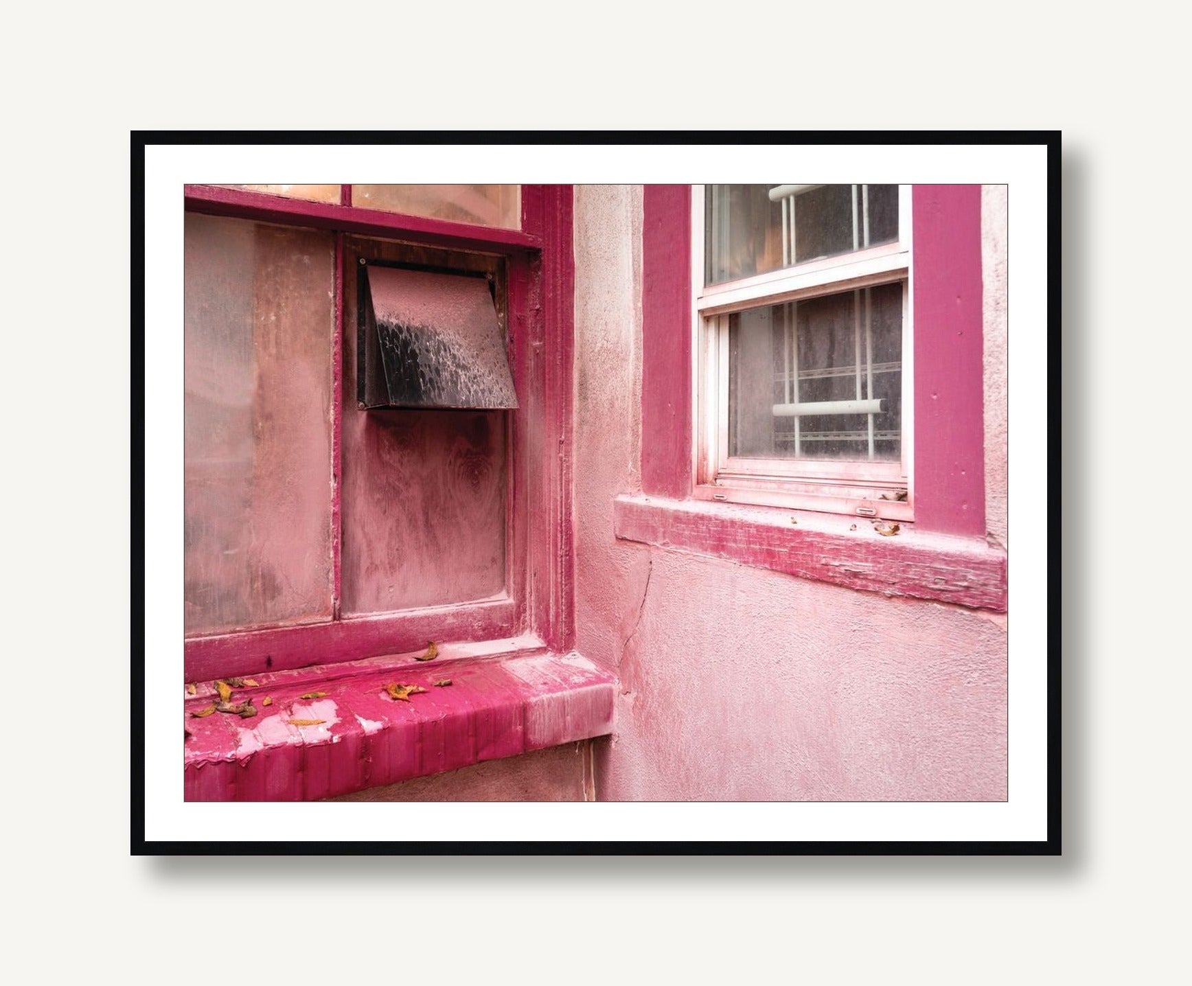 Structure in Pink 1 framed