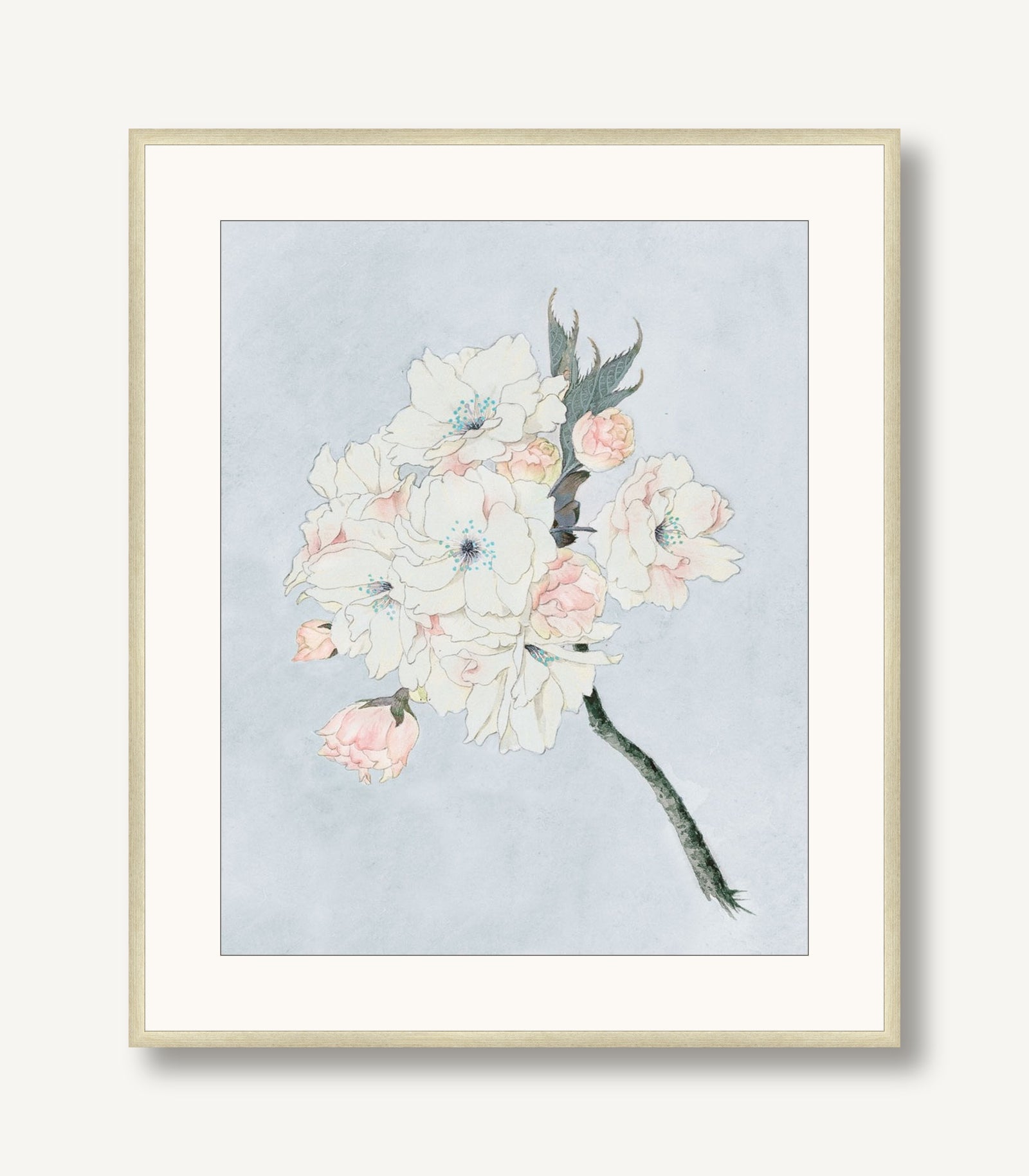 Delicate Flower Branch 2 framed