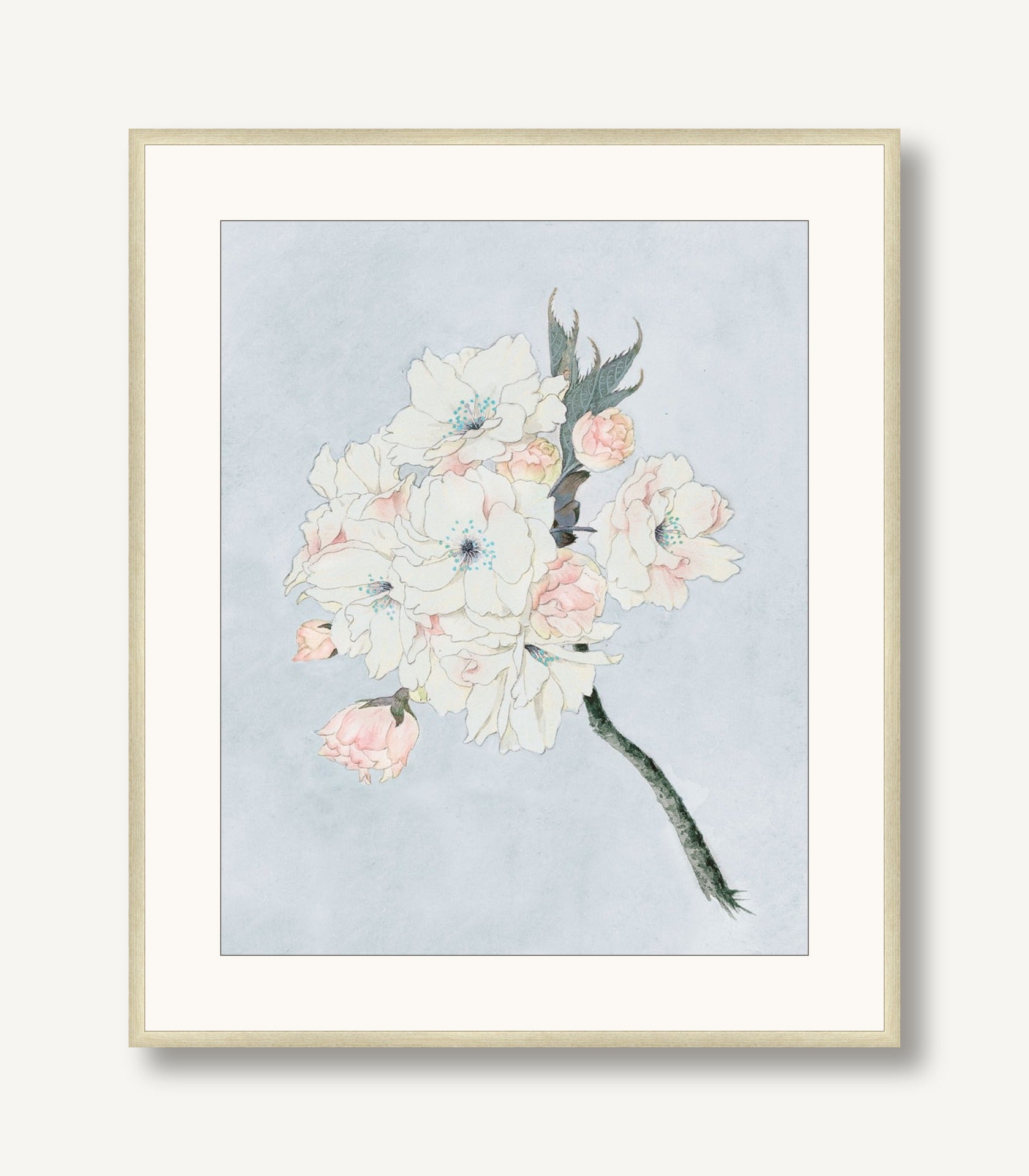 Delicate Flower Branch 2 framed