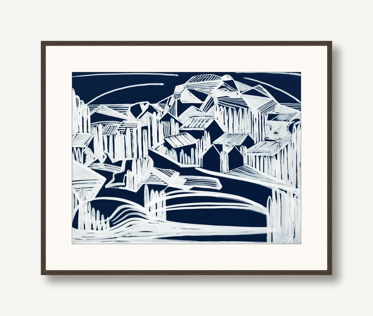 Hillscape Blue 1 framed