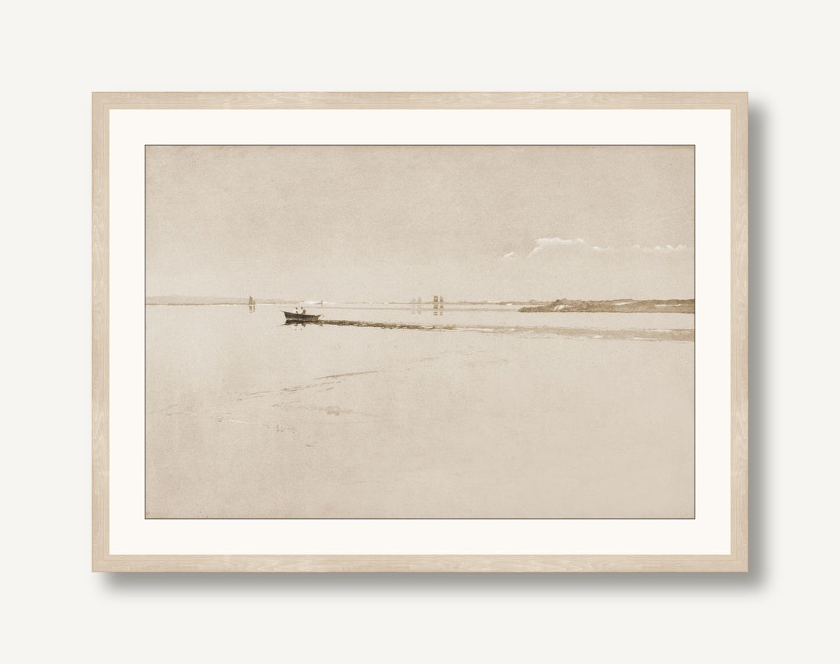 Sepia Seaside 1 framed