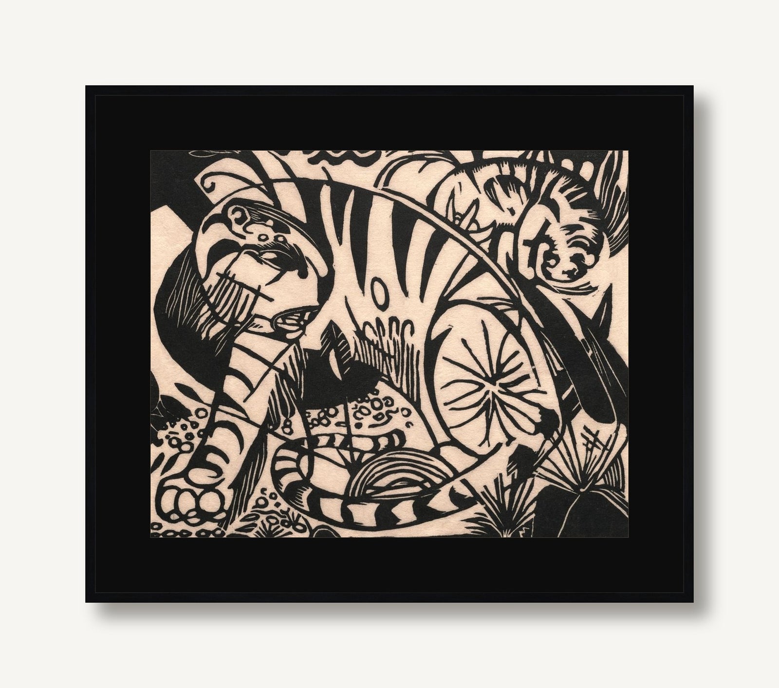 Tiger Play 1 framed