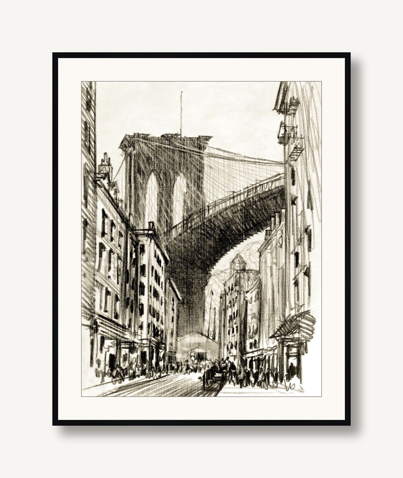 Under Brooklyn Bridge 1 framed